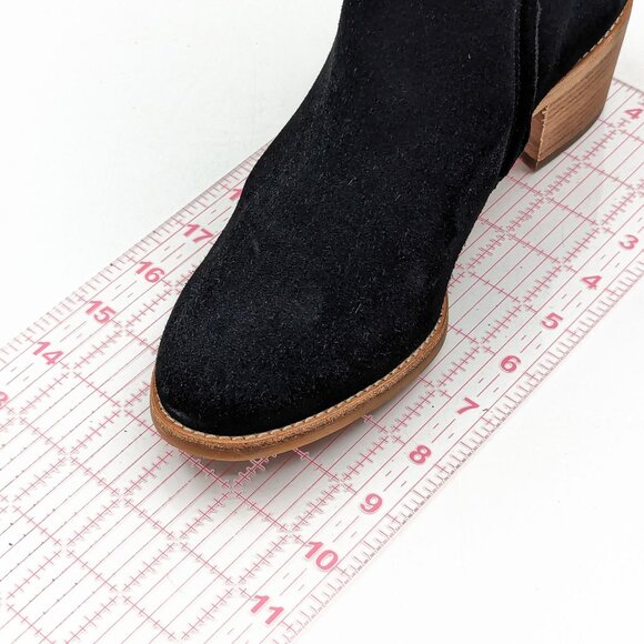 Paul Green Women Sante Zip Western Chelsea Black Suede Ankle Boots size 8US AUS5 - Picture 7 of 11